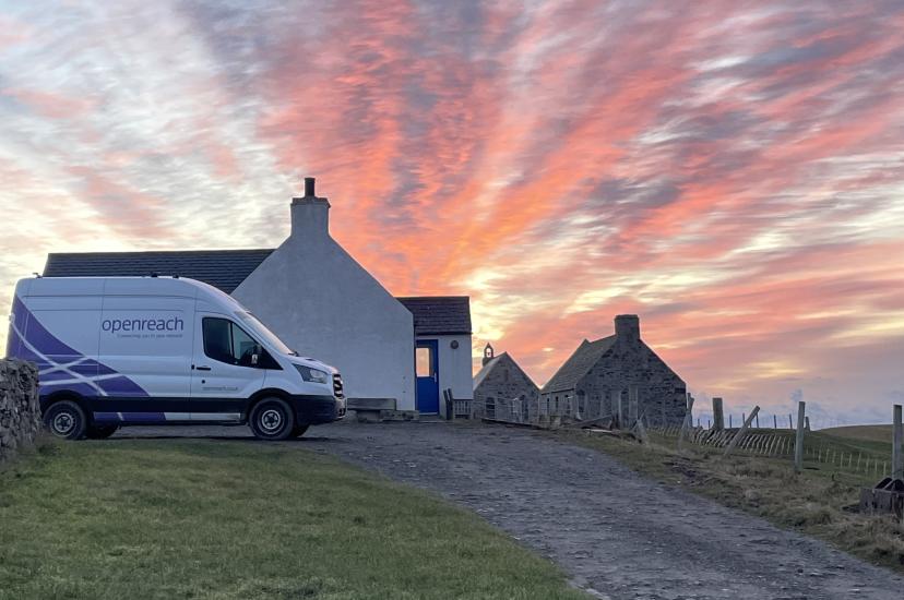 Openreach engineers visit homes on Fair Isle to install new full-fibre broadband