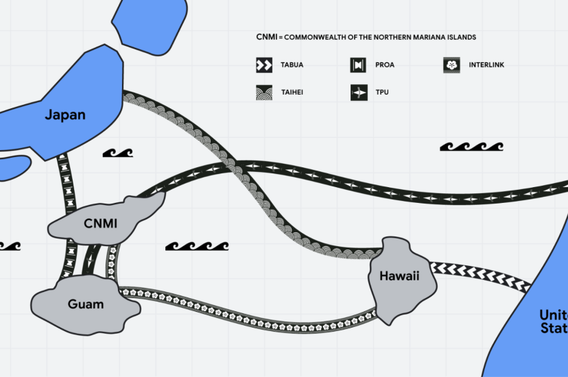 Google’s subsea cable network under the Pacific Connect initiative (Credit: Google)