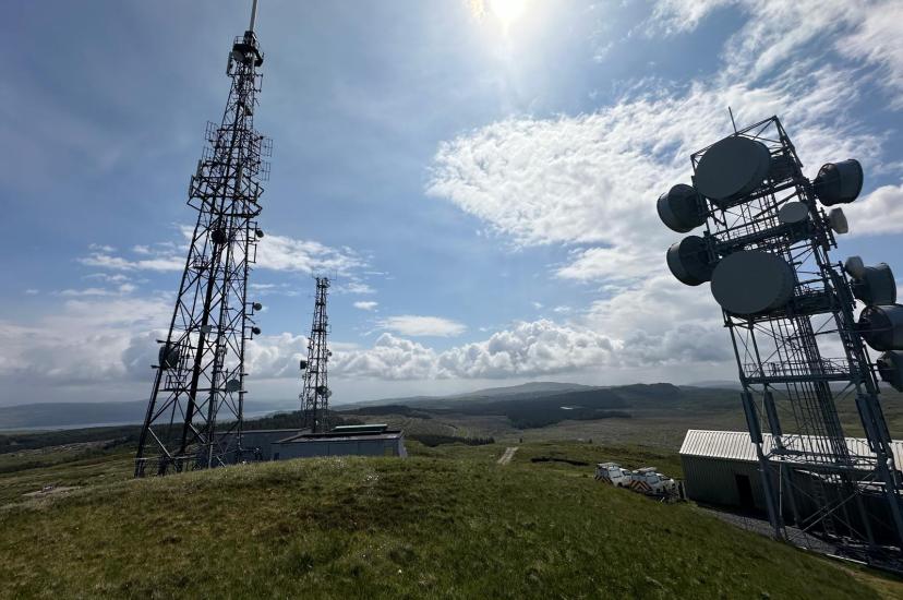 Radiop tower on the UK coastline