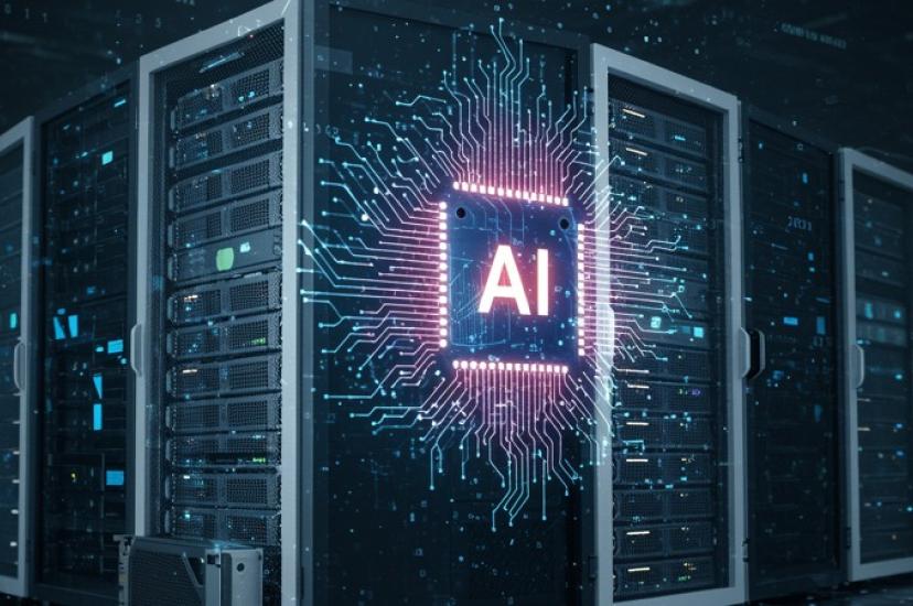 Concept photo showing how AI models need a lot of powerful hardware