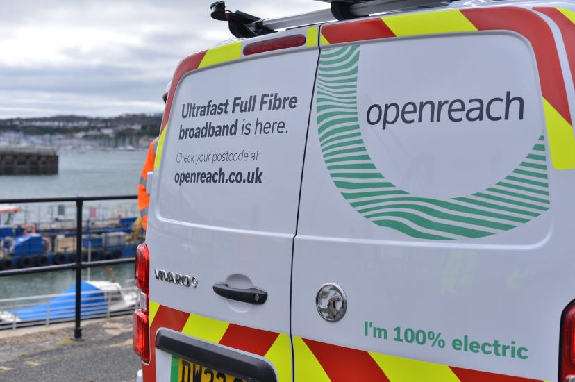 An Openreach electric van