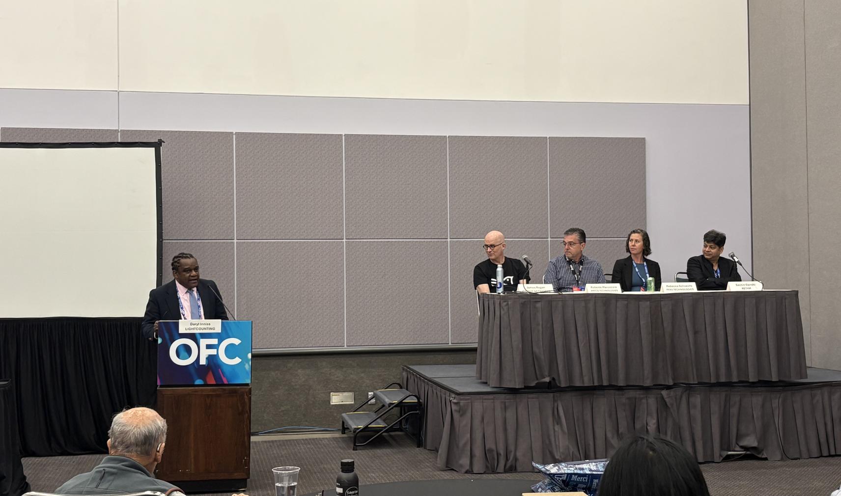 The panel featured James Regan, co-founder and CEO of Oriole Networks; Roberto Marcoccia, CEO of Arycs Technologies; Rebecca K. Schaevitz, co-founder and chief product officer of Mixx Technologies; and Sachin Gandhi, co-founder and CEO of Retym.