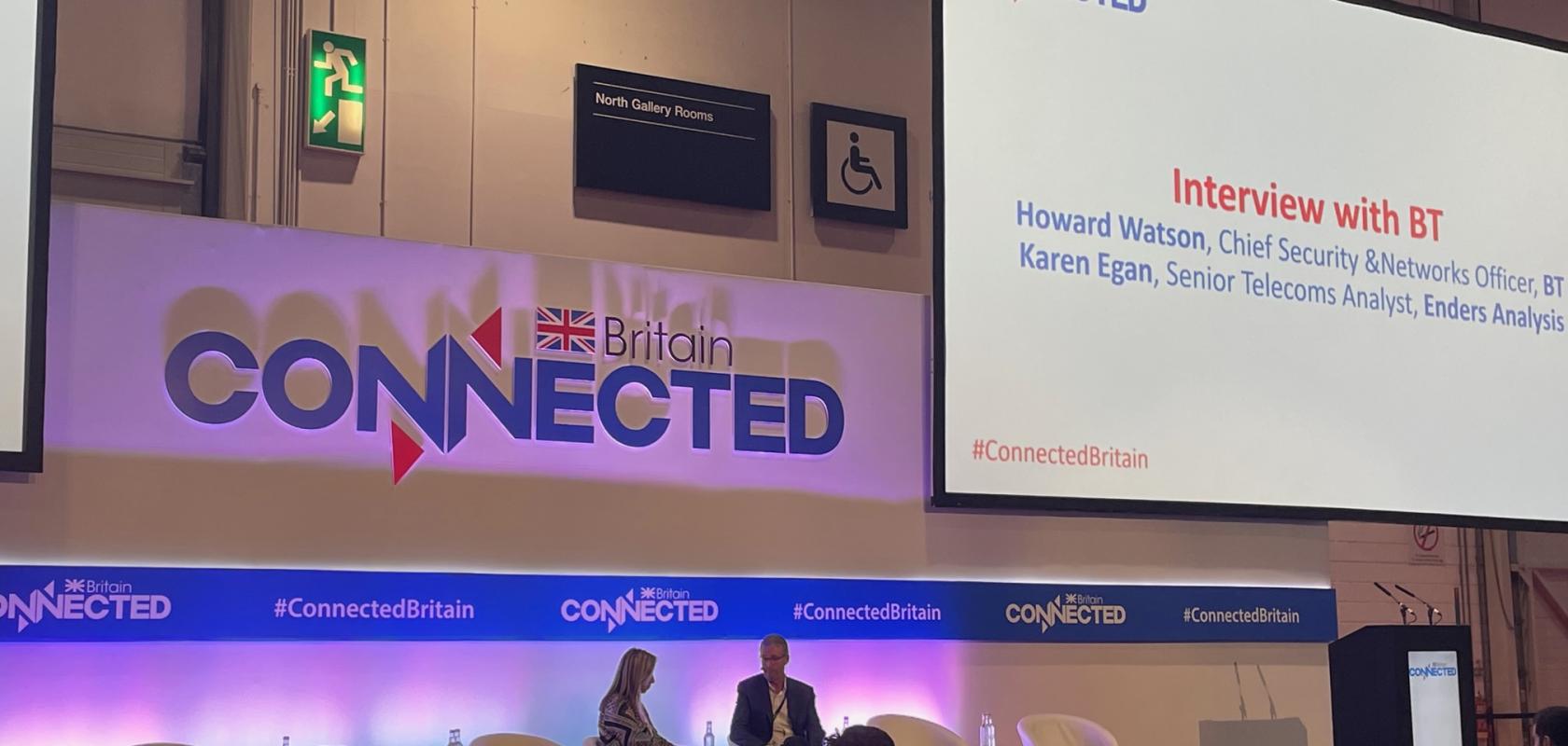 BT's Howard Watson speaking at Connected Britain 2023