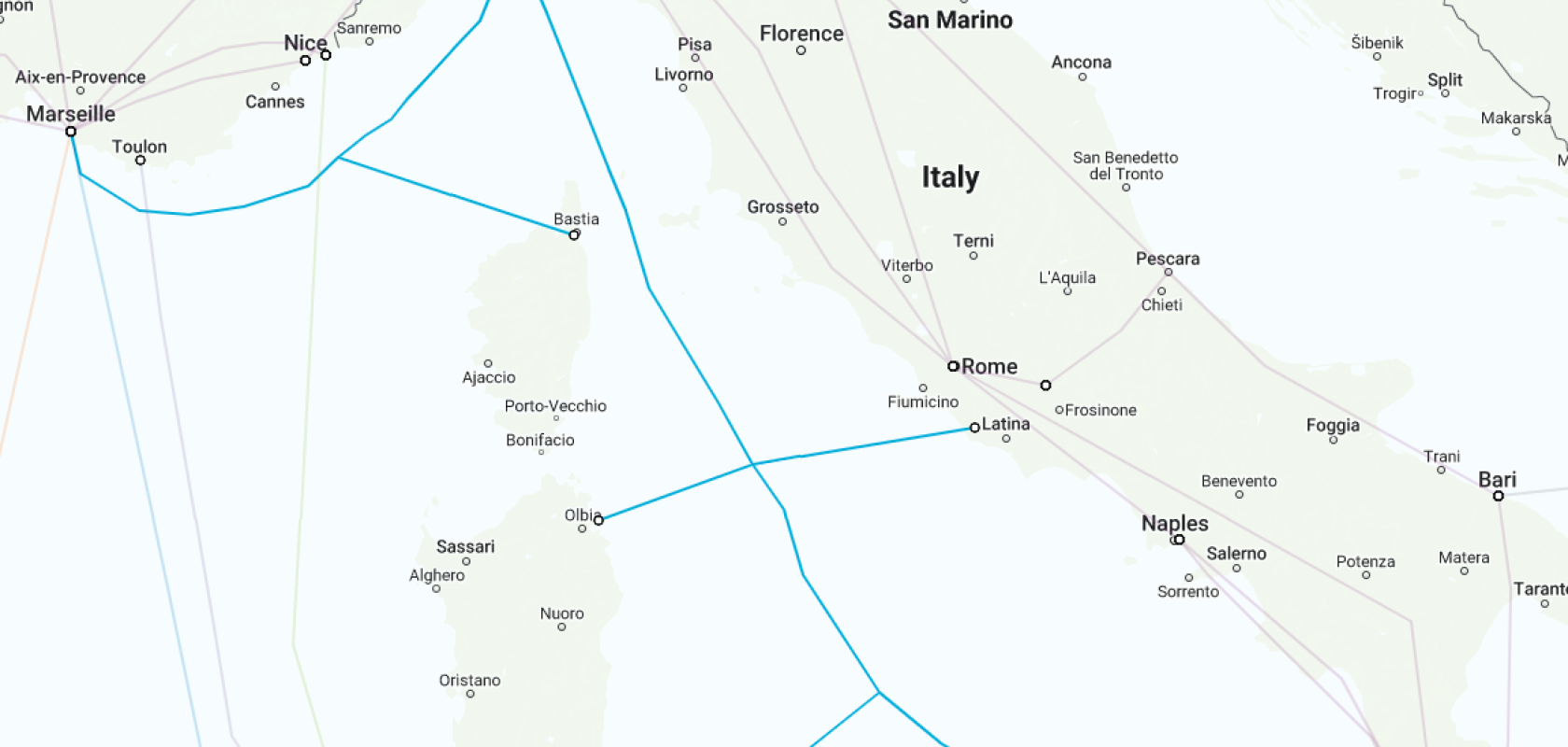 Sparkle activates service on first section of BlueMed subsea cable