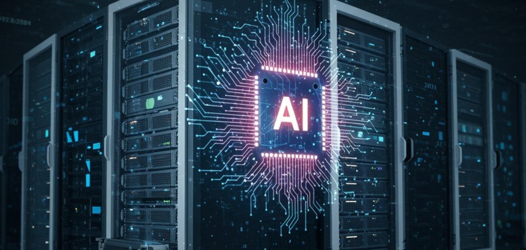 Concept photo showing how AI models need a lot of powerful hardware