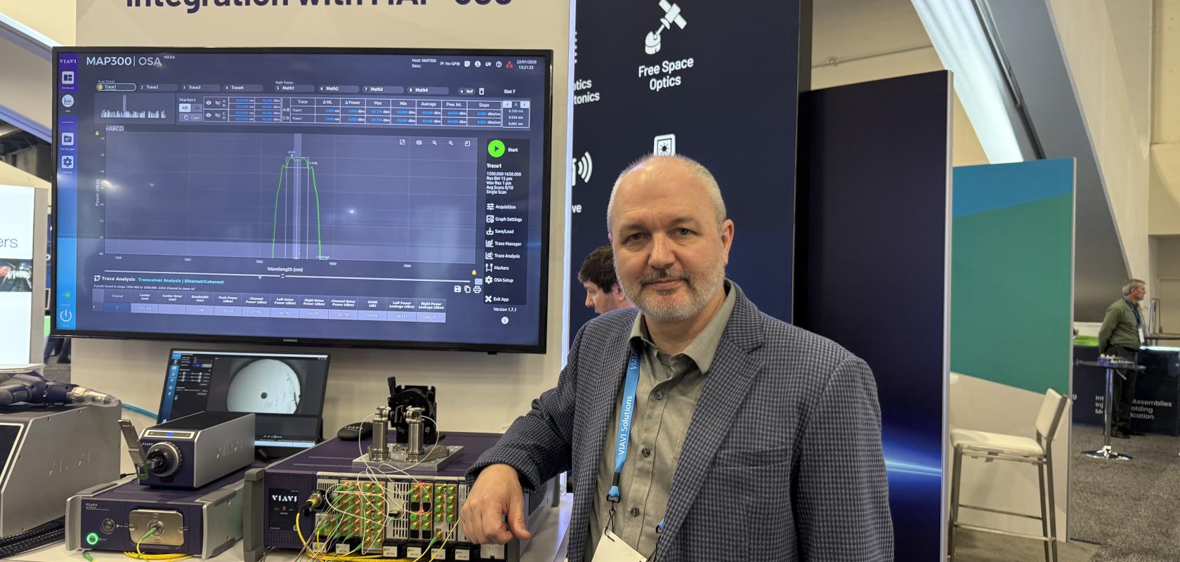 R. Matthew Adams, Director of Product Management for Fiber Optic Production and Lab Test Network & Service Enablement at VIAVI Solutions - speaking about why AI data centre and AI compute factory build-out test and measurement, is a key focus area for VIAVI 