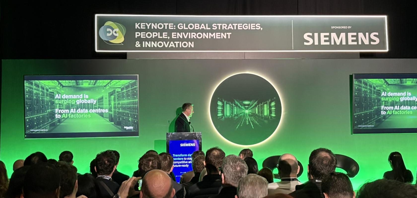 Matthew Boynes, Head of Secure Power and Data Centre Business (UK and Ireland) at Schneider Electric, speaking at Data Centre World in London