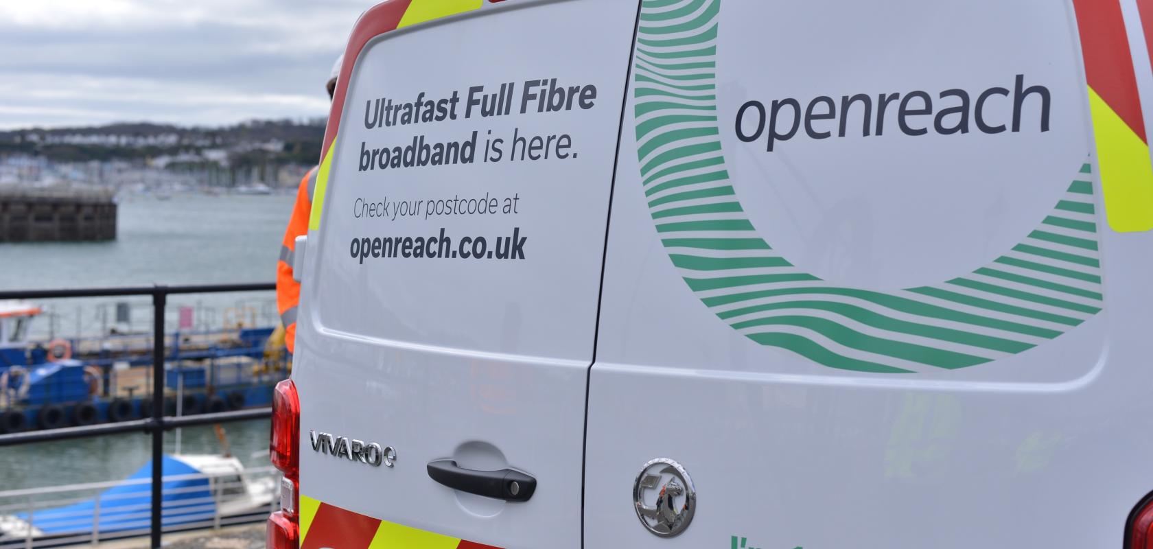 An Openreach electric van