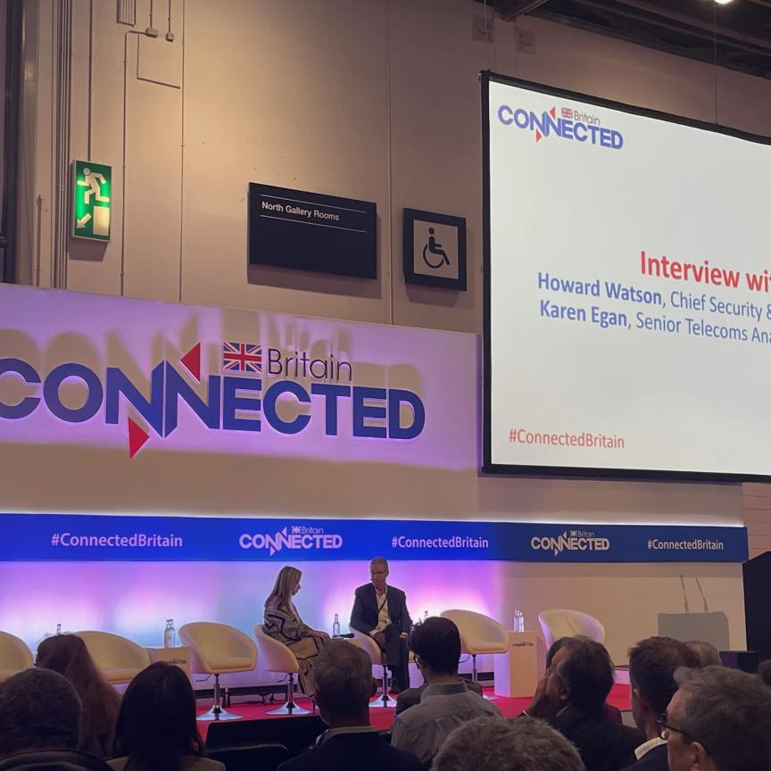 BT's Howard Watson speaking at Connected Britain 2023