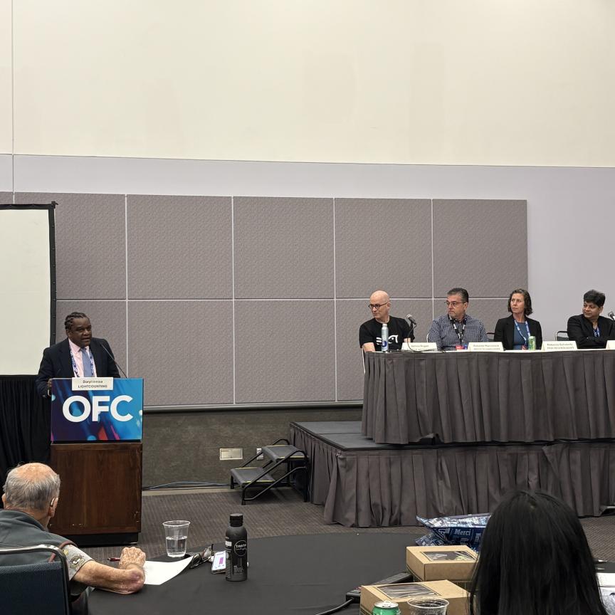 The panel featured James Regan, co-founder and CEO of Oriole Networks; Roberto Marcoccia, CEO of Arycs Technologies; Rebecca K. Schaevitz, co-founder and chief product officer of Mixx Technologies; and Sachin Gandhi, co-founder and CEO of Retym.