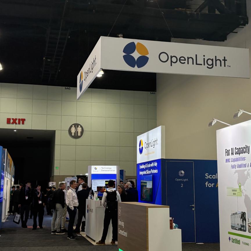 OpenLight has announced sample availability of its first heterogeneously integrated 3.2 Tbit/s DR8 photonic integrated circuit (PIC)